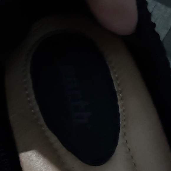 Earth Black Laser-Cut Suede Ballet Flats - Picture 2 of 5